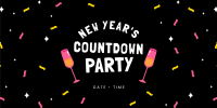 New Year Countdown Party Twitter post Image Preview