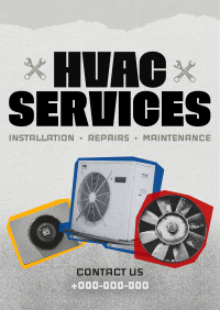 Retro HVAC Service Flyer Image Preview