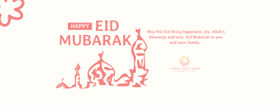 Liquid Eid Mubarak Facebook cover Image Preview
