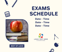 Exams Schedule Announcement Facebook post Image Preview