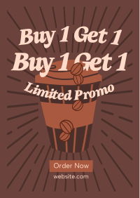 Get Coffee Promo Flyer Design