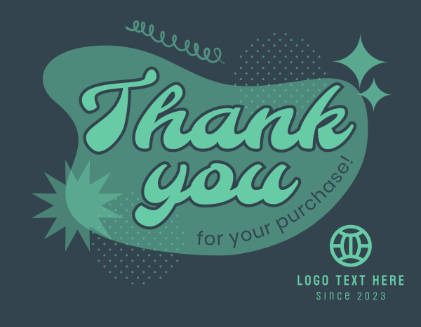 Simple and Funky Thank You Card Design Image Preview
