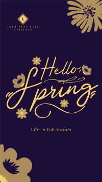 Hello Spring Greeting YouTube short Image Preview