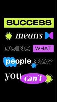 Quirky Success Quote TikTok video Image Preview
