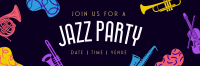 Groovy Jazz Party Twitter Header Design