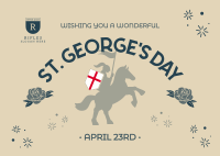England St George Day Postcard Design