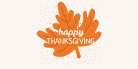 Happy Thanksgiving Autumn Leaf Twitter post Image Preview