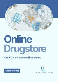 Online Drugstore Promo Flyer Design