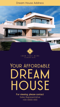 Affordable Dream House Facebook Story Design