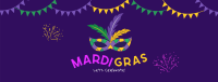 Mardi Gras Mask Facebook Cover Design