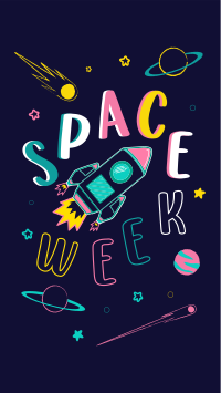 Journey To Space Facebook Story Design