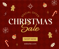 Christmas Eve Sale Facebook Post Design