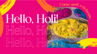 Hello Holi Facebook Event Cover Design