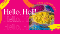 Hello Holi Facebook event cover Image Preview