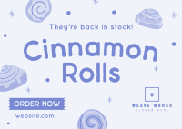 Quirky Cinnamon Rolls Postcard Image Preview