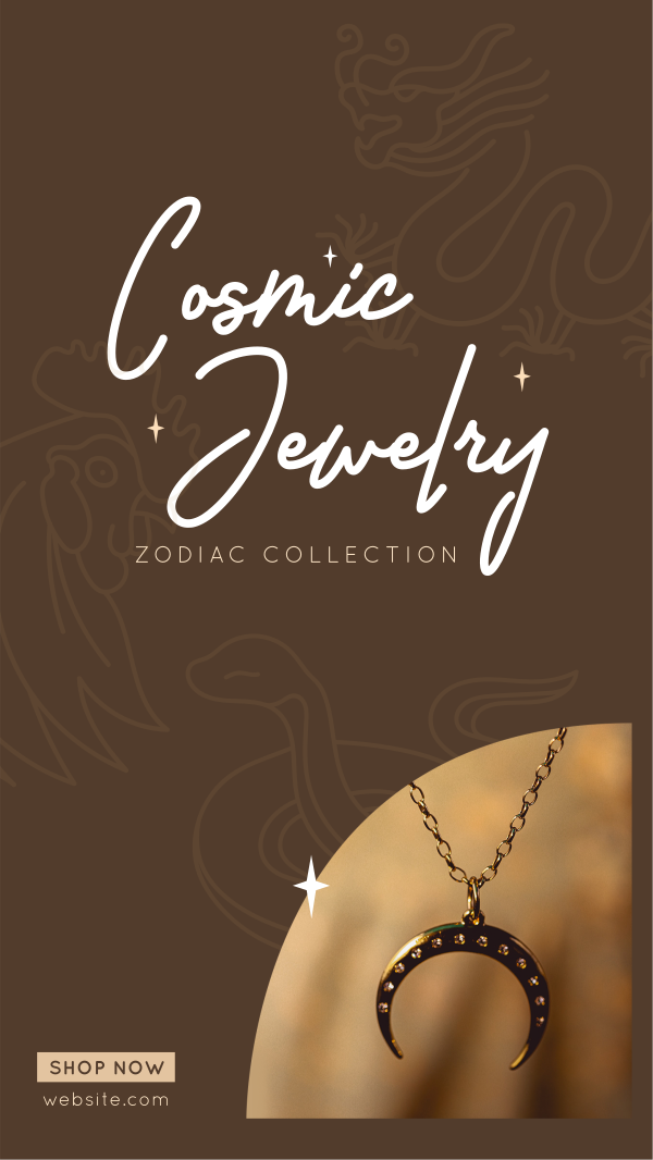 Cosmic Zodiac Jewelry  Instagram Story Design Image Preview