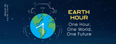 Alarm Clock Earth Facebook cover Image Preview