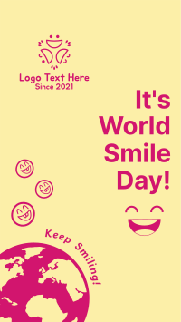 World Smile Day Smileys Facebook Story Design