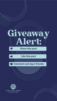 Giveaway Alert Instructions Facebook Story Design