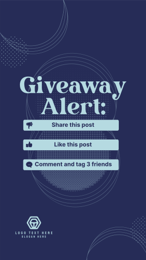 Giveaway Alert Instructions Facebook story Image Preview