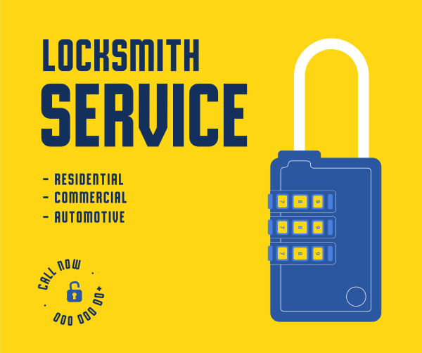 Locksmith Services Facebook Post Design Image Preview