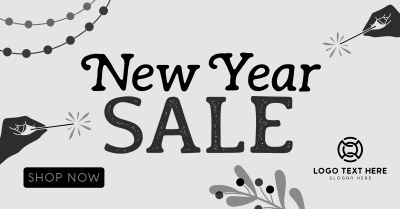 Rustic New Year Sale Facebook ad Image Preview