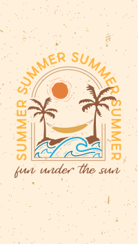 Summer Beach Badge Facebook Story Design