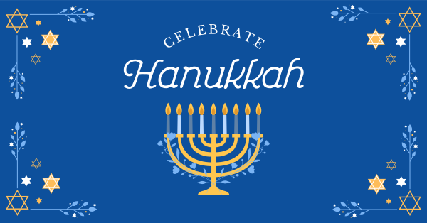 Hannukah Celebration Facebook Ad Design Image Preview