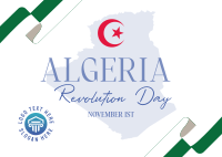 Algerian Revolution Postcard Design