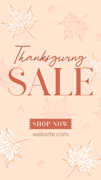 Elegant Thanksgiving Sale YouTube short Image Preview