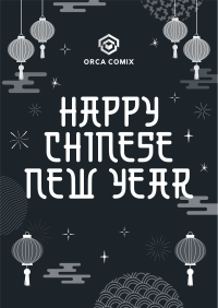 Chinese New Year Lanterns Poster Image Preview
