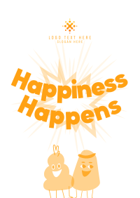 Happiness Unfolds Flyer Design