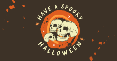 Halloween Skulls Greeting Facebook ad Image Preview