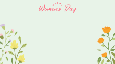 Floral Women's Day Zoom background Image Preview