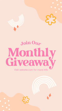 Monthly Giveaway Instagram Story Design