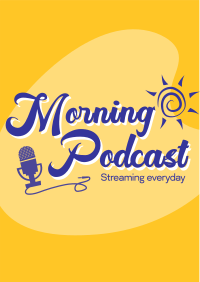 Good Morning Podcast Flyer Design