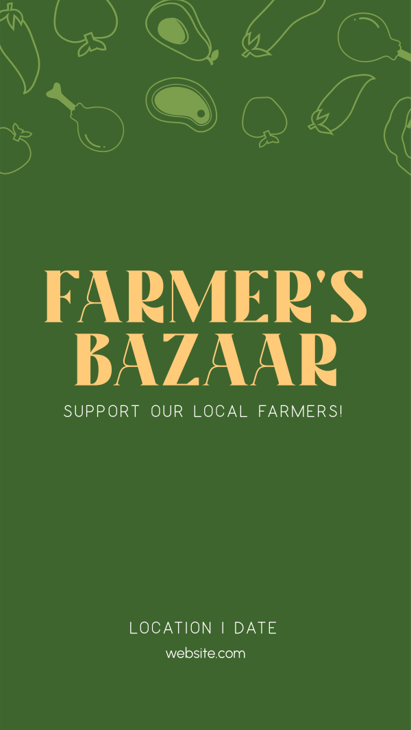 Farmers Bazaar Instagram Story Design Image Preview