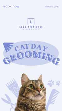 Cat Day Grooming Facebook story Image Preview