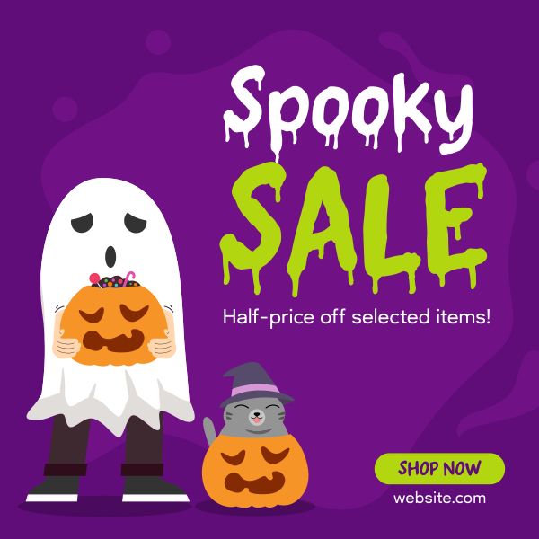 Halloween Discount Instagram Post Design Image Preview