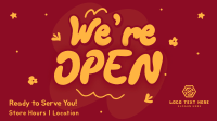 We're Open Doodles Video Image Preview