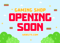 Game Shop Opening Postcard Image Preview