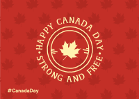 Canada Day Badge Postcard Image Preview