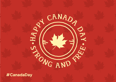 Canada Day Badge Postcard Image Preview