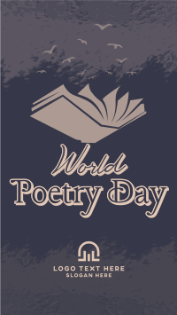 Happy Poetry Day Facebook Story Design