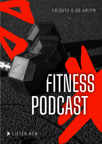 Modern Fitness Podcast Flyer Design