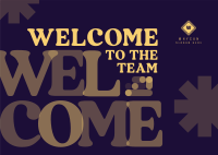 Generic Welcome Abstract Postcard Design