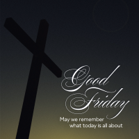 Good Friday Crucifix Greeting Instagram Post Design