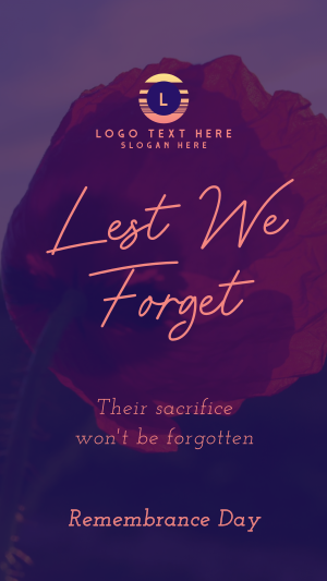 Remember Their Sacrifice Facebook story Image Preview