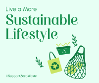 Sustainable Living Facebook Post Design