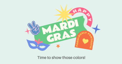Happy Mardi Gras Facebook ad Image Preview